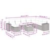 vidaXL sofas&aelig;t til haven 9 dele med hynder polyrattan sort