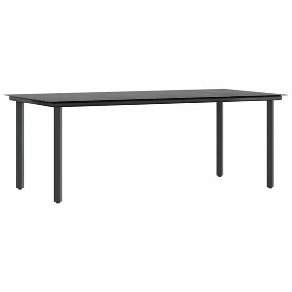 vidaXL 7 dele spisebordss&aelig;t til haven m. hynder polyrattan glas sort