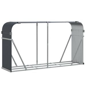 vidaXL br&aelig;ndestativ 180x45x100 cm galvaniseret st&aring;l antracitgr&aring;