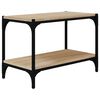 vidaXL tv-bord 60x33x41 cm konstrueret tr&aelig; og st&aring;l sonoma-eg