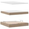 vidaXL Seng med opbevaring og madras Cappuccino 160 x 200 cm