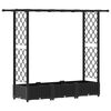 vidaXL H&aelig;vet Bed med Trellis og Tag Sort 164 x 40 x 121 cm PP