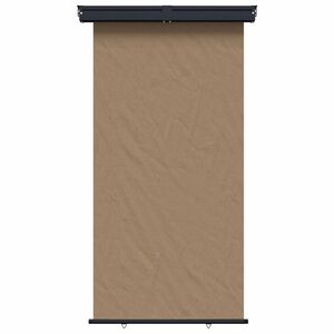 vidaXL Balkon Sidesk&aelig;rm 160 x 250 cm 100% polyester jern st&aring;l Gr&aring;brun