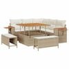 vidaXL Havesofa S&aelig;t 8 pcs Beige polyrattan