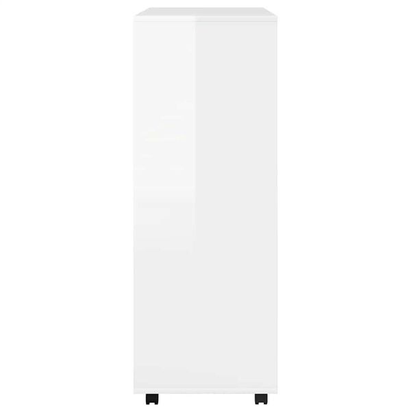 vidaXL kl&aelig;deskab 80x40x110 cm konstrueret tr&aelig; hvid h&oslash;jglans