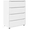 vidaXL Opbevaringsskabe 80 x 48 x 105 cm Konstrueret tr&aelig; Hvid
