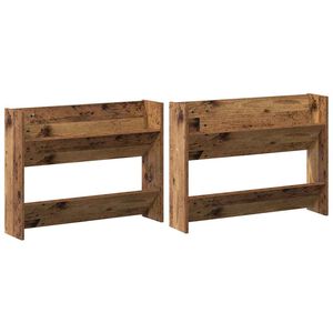 vidaXL Sko skab 2 stk. 80 x 18 x 60 cm Konstrueret tr&aelig; Gammelt tr&aelig;