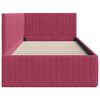 vidaXL Hjørnesengramme med hovedgærde Vinrød 90 cm x 190 cm Fløjl