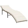 vidaXL liggestole 2 stk. med bord polyrattan beige