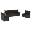 vidaXL sofas&aelig;t til haven 8 dele med hynder polyrattan sort