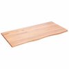 vidaXL v&aelig;ghylde 100x50x2 cm behandlet massivt egetr&aelig; lysebrun