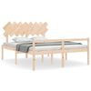 vidaXL seniorseng med sengegavl 160x200 cm massivt tr&aelig;