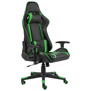 vidaXL drejelig gamingstol PVC gr&oslash;n