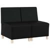 vidaXL Modulsofa enhed uden arme 2 pcs Sort 55 x 74 x 82 cm Faux l&aelig;der