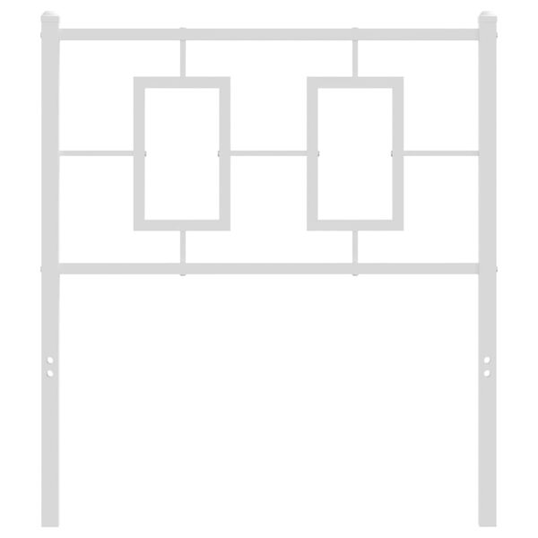 vidaXL sengegavl 75 cm metal hvid