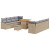 vidaXL Havesofa S&aelig;t 11 stk. Beige polyrattan
