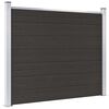 vidaXL hegnspanel 180x146 cm WPC sort