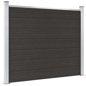 vidaXL hegnspanel 180x146 cm WPC sort