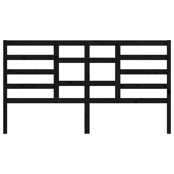 vidaXL sengeg&aelig;rde 186x4x104 cm massivt fyrretr&aelig; sort