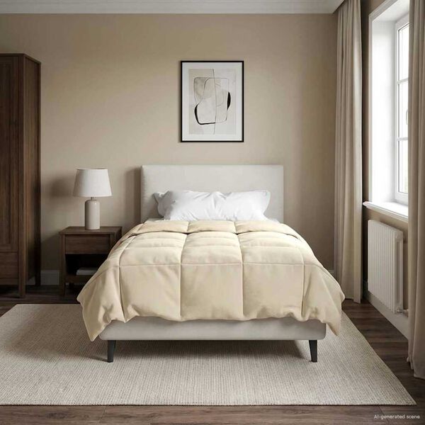 vidaXL Hel&aring;rs dyne Quilting Creme 140 x 220 cm Mikrofiber