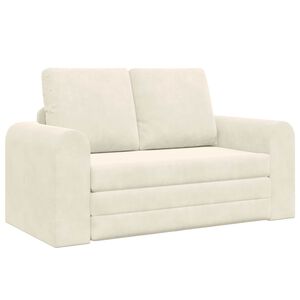 vidaXL Sovesofa Creme 148 x 71 x 83 cm Fl&oslash;jl