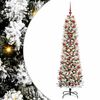 vidaXL Kunstigt juletr&aelig; Hvid 180 cm PVC og metal og plast