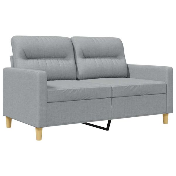 vidaXL 2-personers sofa 120 cm stof lysegr&aring;