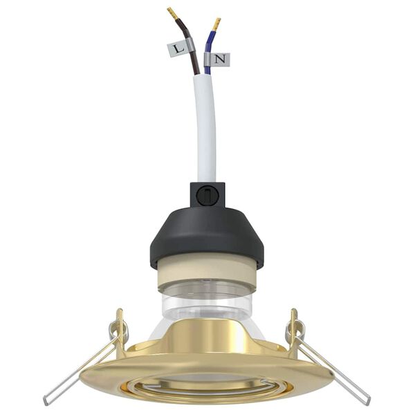 vidaXL Spotlight 12 pcs Guld 9 x 9 x 2.5 cm Metal