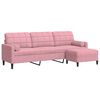 vidaXL 3-personers sofa med fodskammel 210 cm velour lyser&oslash;d