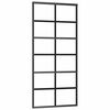 vidaXL skyded&oslash;r 90x205 cm sikkerhedsglas og aluminium sort