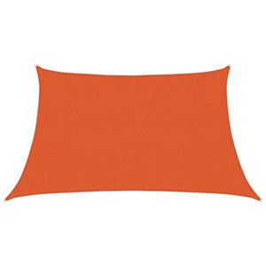 vidaXL solsejl 160 g/m&sup2; 3/4x2 m trapezformet HDPE orange