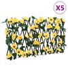 vidaXL espalierer med kunstig vedbend 5 stk. 180x30 cm udvidelig gul