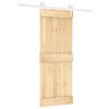 vidaXL Skyded&oslash;r 80 x 210 cm Massivt Fyrretr&aelig; (Ubehandlet)