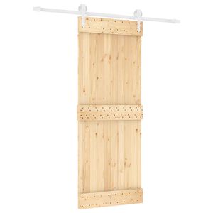 vidaXL Skyded&oslash;r 80 x 210 cm Massivt Fyrretr&aelig; (Ubehandlet)