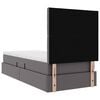 vidaXL Seng med opbevaring og LED med LED Gr&aring; 90 x 190 cm Faux l&aelig;der