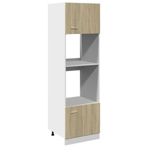 vidaXL mikrob&oslash;lgeovnsskab "Lyon" Sonoma eg 60x57x207 cm konstrueret tr&aelig;