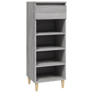 vidaXL skoskab 40x36x105 cm konstrueret tr&aelig; gr&aring; sonoma-eg