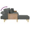 vidaXL L-formet sovesofa 279x140x70 cm stof m&oslash;rkegr&aring;