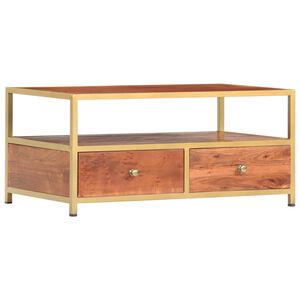 vidaXL sofabord 90 x 50 x 40 cm massivt akacietr&aelig;