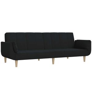 vidaXL 2-personers sovesofa med 2 puder stof sort