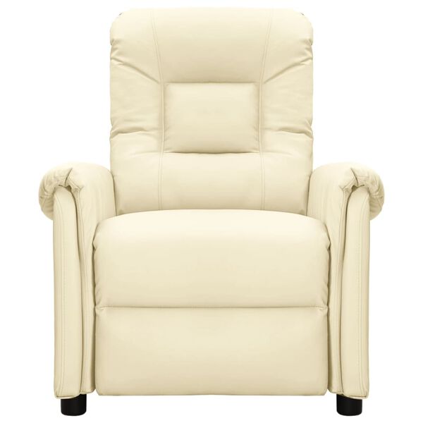 vidaXL eldrevet massagestol kunstlæder cremefarvet