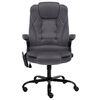 vidaXL kontorstol med massagefunktion fløjl mørkegrå