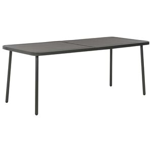 vidaXL havebord 180 x 83 x 72 cm st&aring;l m&oslash;rkegr&aring;