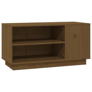 vidaXL tv-bord 80x35x40,5 cm massivt fyrretr&aelig; gyldenbrun