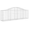 vidaXL buet gabionkurv 200x30x60/80 cm galvaniseret jern