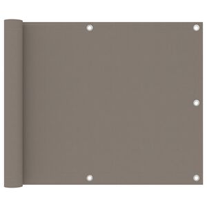 vidaXL altanafsk&aelig;rmning 75x500 cm oxfordstof gr&aring;brun