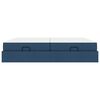 vidaXL Sengeramme med madras med madras 2 pcs Bl&aring; Stof