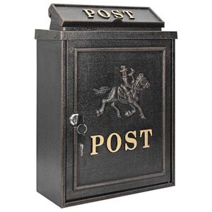 vidaXL V&aelig;gh&aelig;ngt Postkasse Bronze 29 x 13 x 41 cm Gustt aluminium