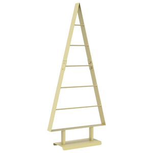 vidaXL Metal juletr&aelig; KUOPIO 90 cm St&aring;l Guld