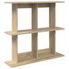 vidaXL V&aelig;ghylde V&aelig;gmonteret Sonoma-eg 100 x 20 x 75 cm Konstrueret tr&aelig;